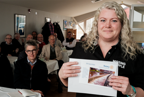 Anna Östberg från Missing People berättade om sin verksamhet