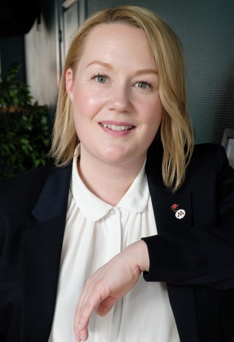 Stephanie Bruksgård berättade om vad Region Västmanland vill göra för att förbättra Psykisk Ohälsa