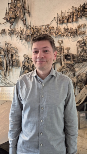 Tomas Tydal berättade initierat om olika IT-system som håller koll på var tågen befinner sig  precis just nu.
